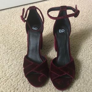 Maroon BP heels